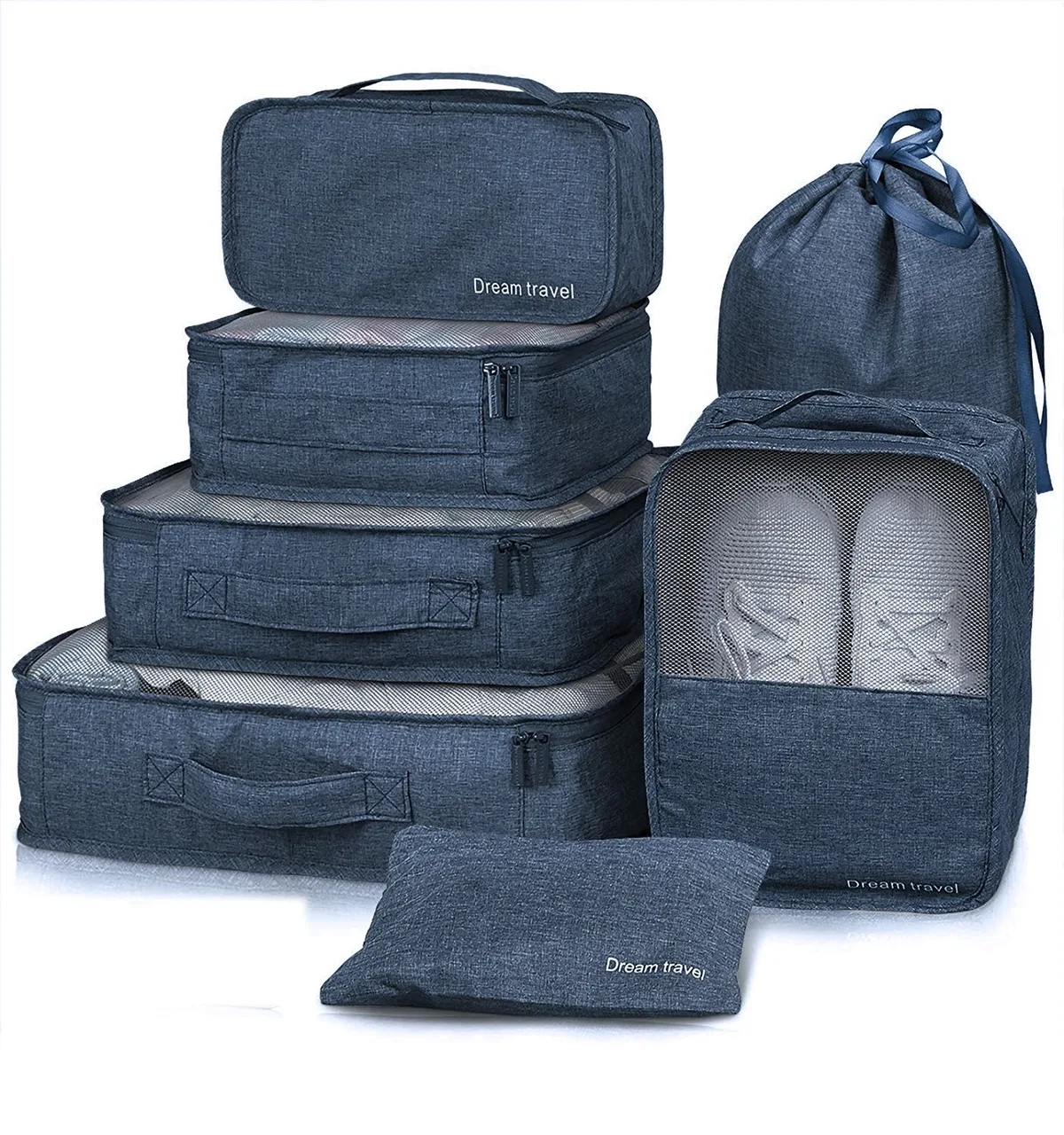 organisateur voyage sacs rangement oxford doux polyvalent transparent respirant fermeture éclair durabledurable pliable transport facile conception boucle empilable vêtements