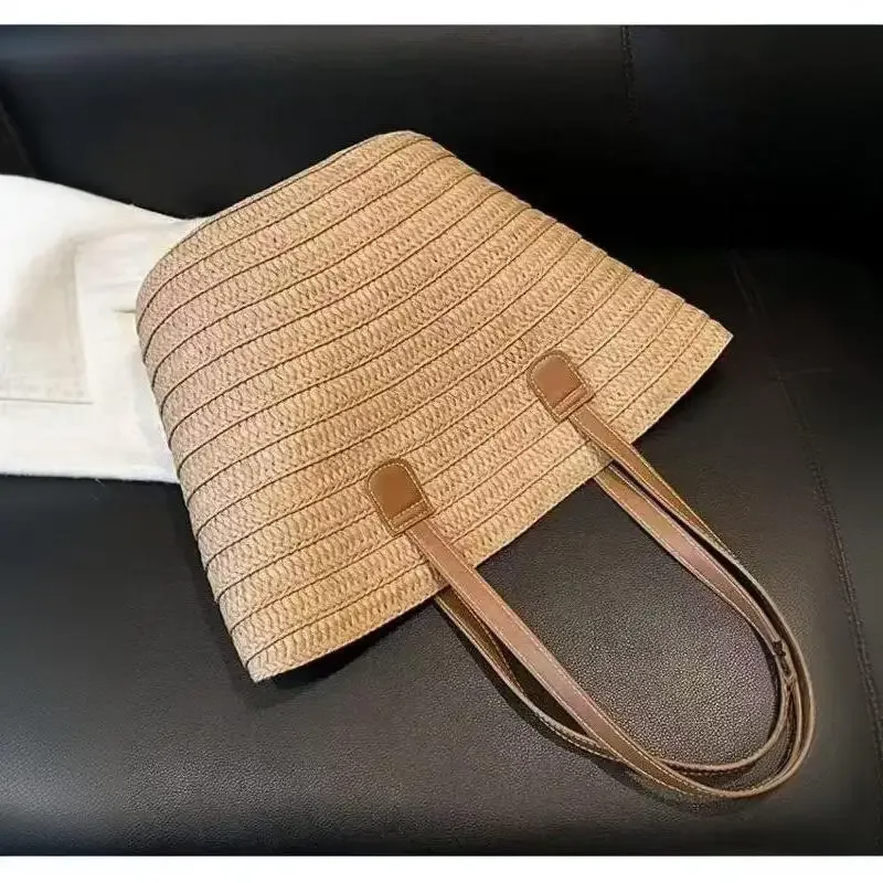 sac à bandoulière en paille inswind pour femmes, grande capacité, pour la plage, les voyages, les vacances, l'usage quotidien, le shopping, les trajets domicile-travail et les courts séjours