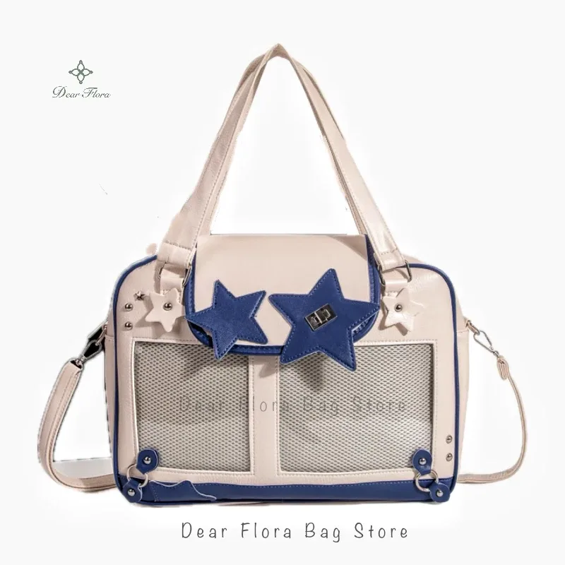 y2k tendance étoile ita sac lolita fille poche transparente femmes bricolage affichage sac à bandoulière mode sac à bandoulière mignon sac à main sac à main