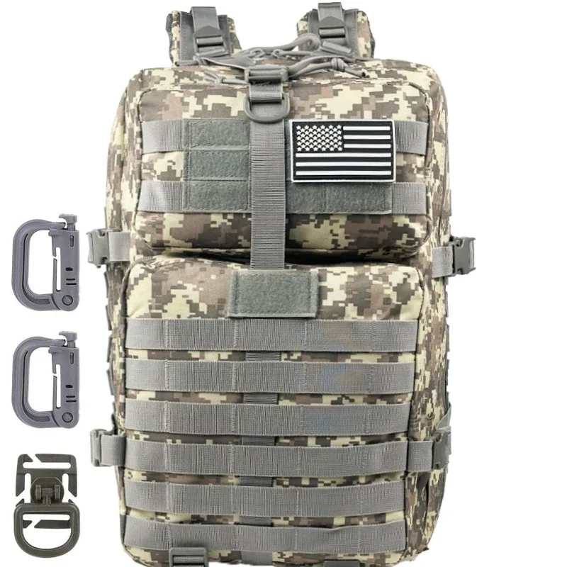 50l/30l sac à dos militaire d'assaut pour hommes, 3 jours bug out sac molle sac à dos pour camping sac à dos de sport en plein air sacs à dos