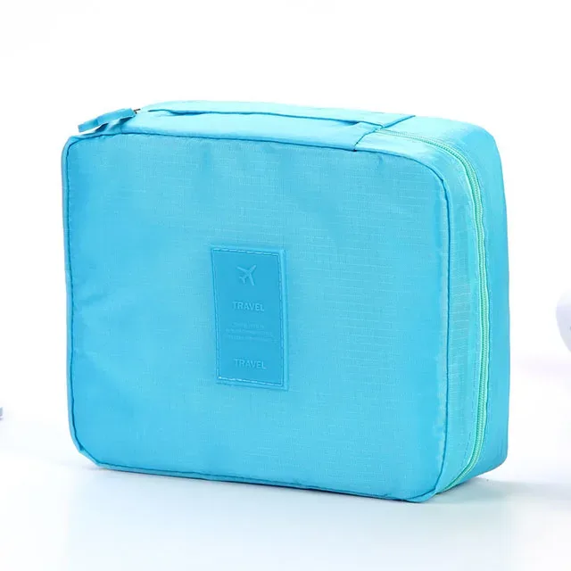 sac de maquillage de voyage multifonctionnel pour filles, organisateur de cosmétiques portable imperméable avec plusieurs compartiments pour femmes
