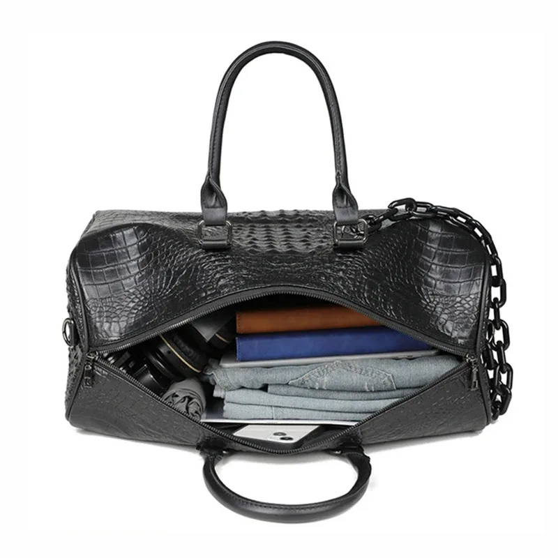 sac à main de voyage de grande capacité pour homme, sac à bandoulière en pu, sac à bandoulière pour voyage d'affaires, étanche, initié à la gym, fitness, bagages de sport