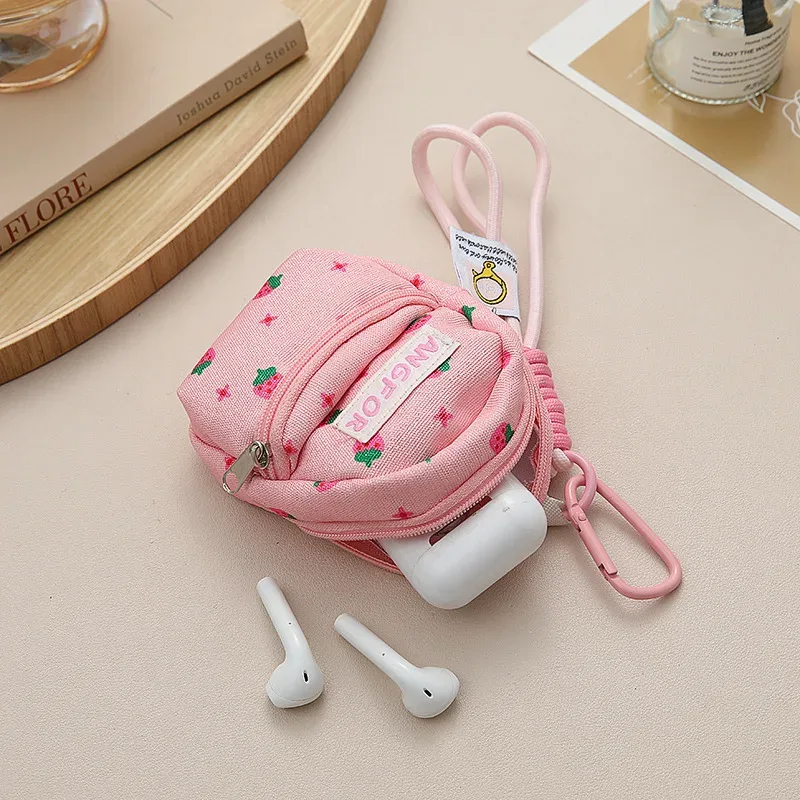 Sac pour femmes pendentifs rouge à lèvres écouteurs Mini sac de rangement tendance polyvalent sac accessoires multifonctionnel porte-monnaie porte-clés