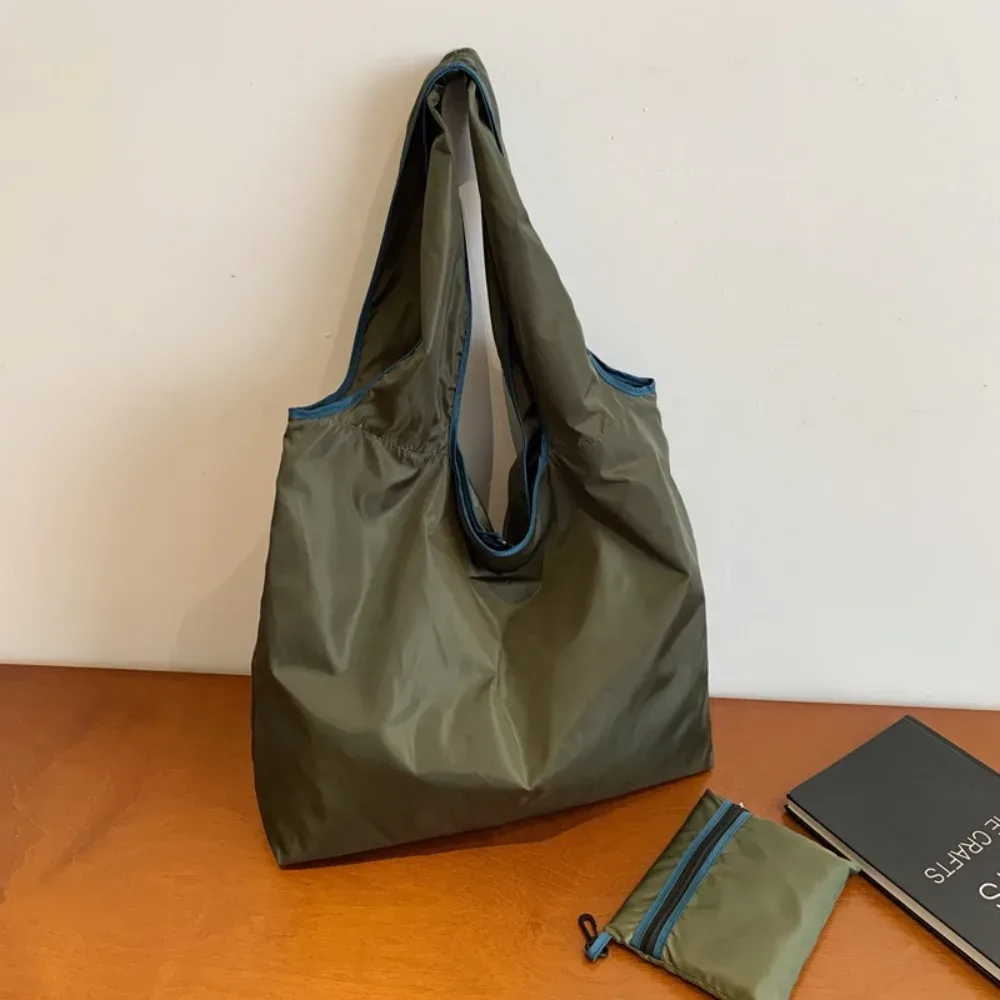 sac à main pliable, sac de courses pliable, pochette d'épaule imperméable, sac écologique pliable, sac de rangement portable pour l'épicerie