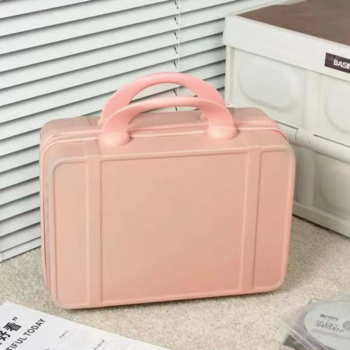 étui de maquillage couleur macaron 14 pouces, bagage portable, mini sac de voyage mignon, sac de rangement en gros, offre spéciale