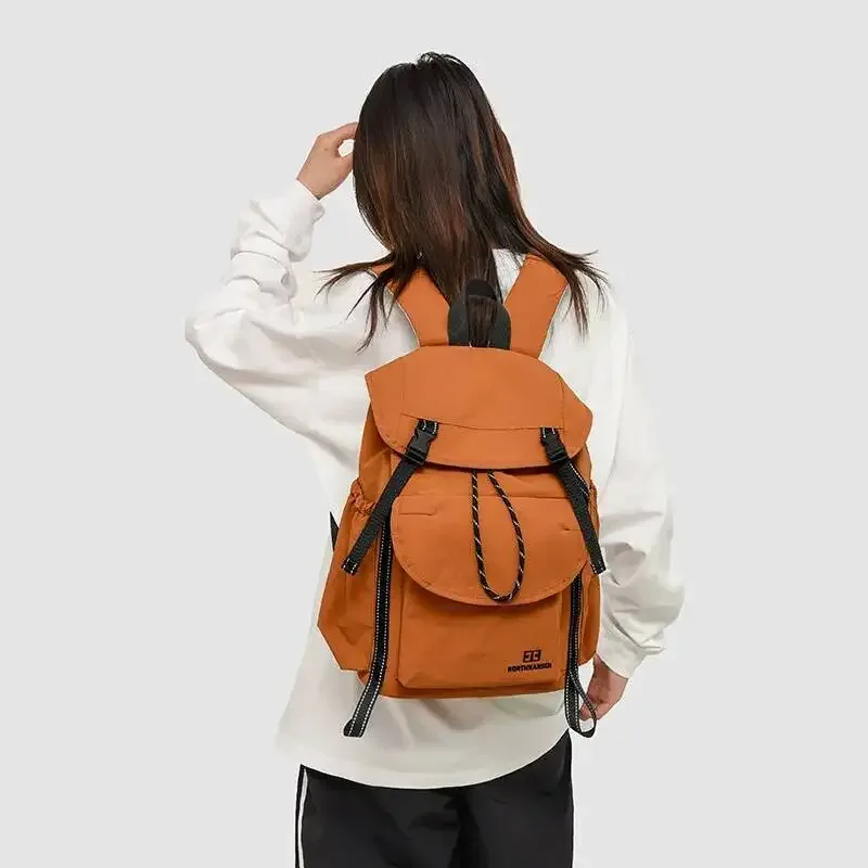 2025 printemps nouveau décontracté color-block femmes sac à dos à la mode voyage sport double sacs à bandoulière grande capacité cordon sac à dos