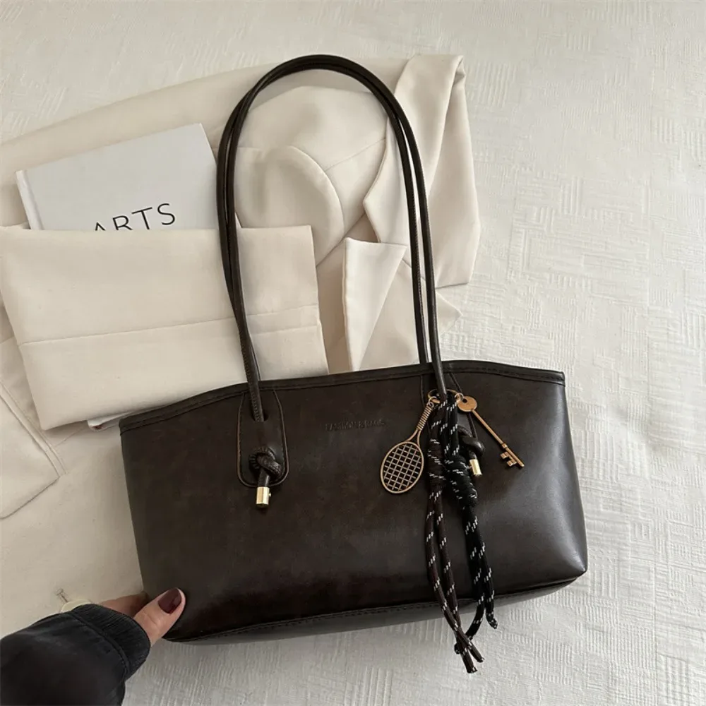 y2k tendance grande capacité travail sac à bandoulière couleur unie simple dame sacs à main en cuir pu sac fourre-tout femmes femme