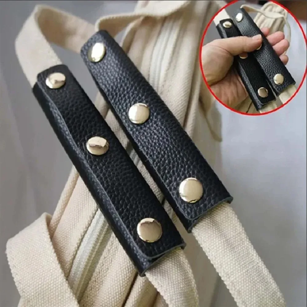 poignée de valise en cuir pu, couleur unie, design antichoc, housse de poignée en cuir, coussin de bandoulière souple, accessoires de sac