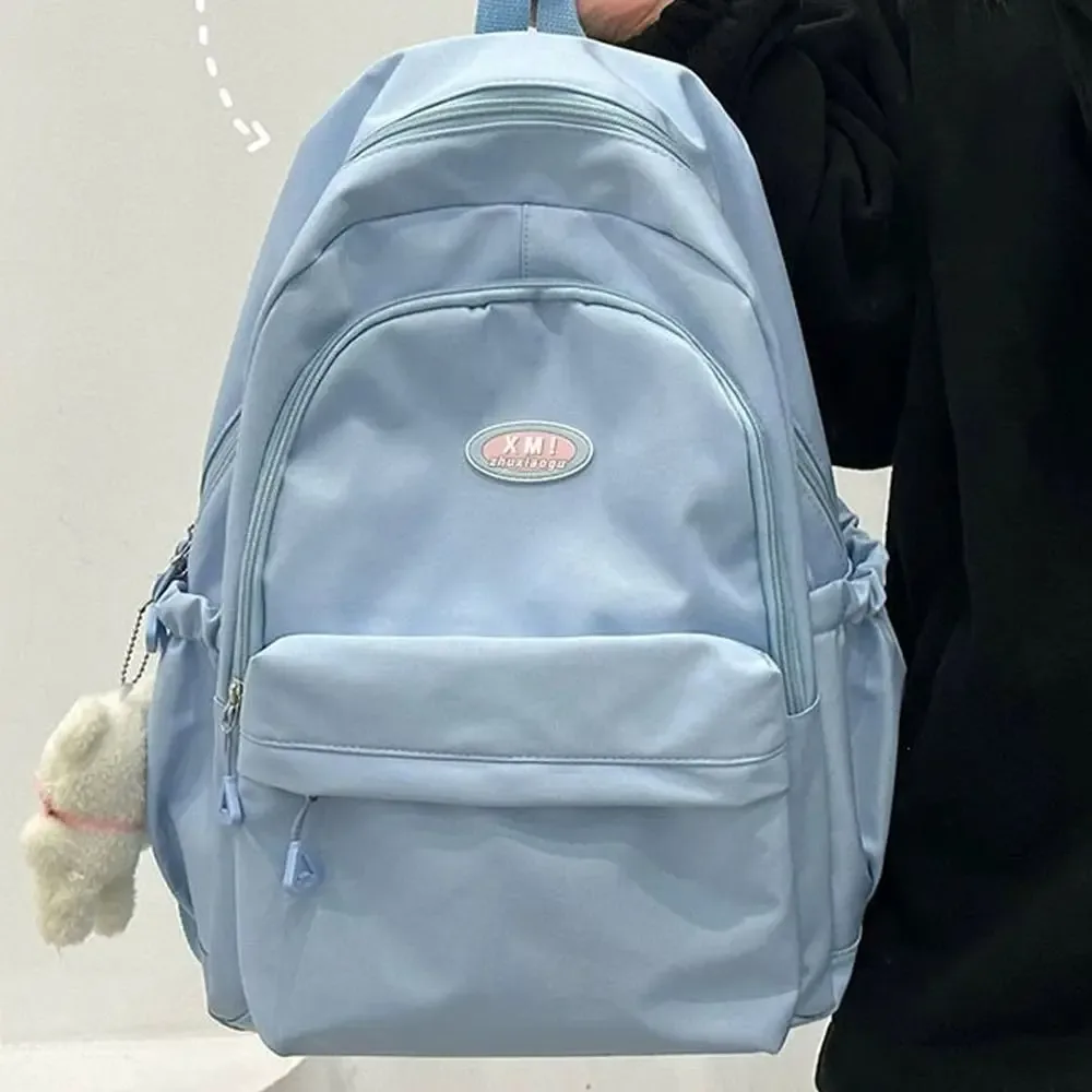 sac à dos simple de grande capacité, sac de livre de lycée, sacs à dos de voyage en nylon imperméables, cartables pour étudiants, garçons et filles