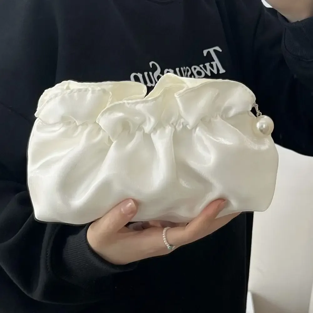 nouveau sac de maquillage nuage grande capacité avec fermeture éclair pochette cosmétique multifonctionnel portable sac de papeterie voyage