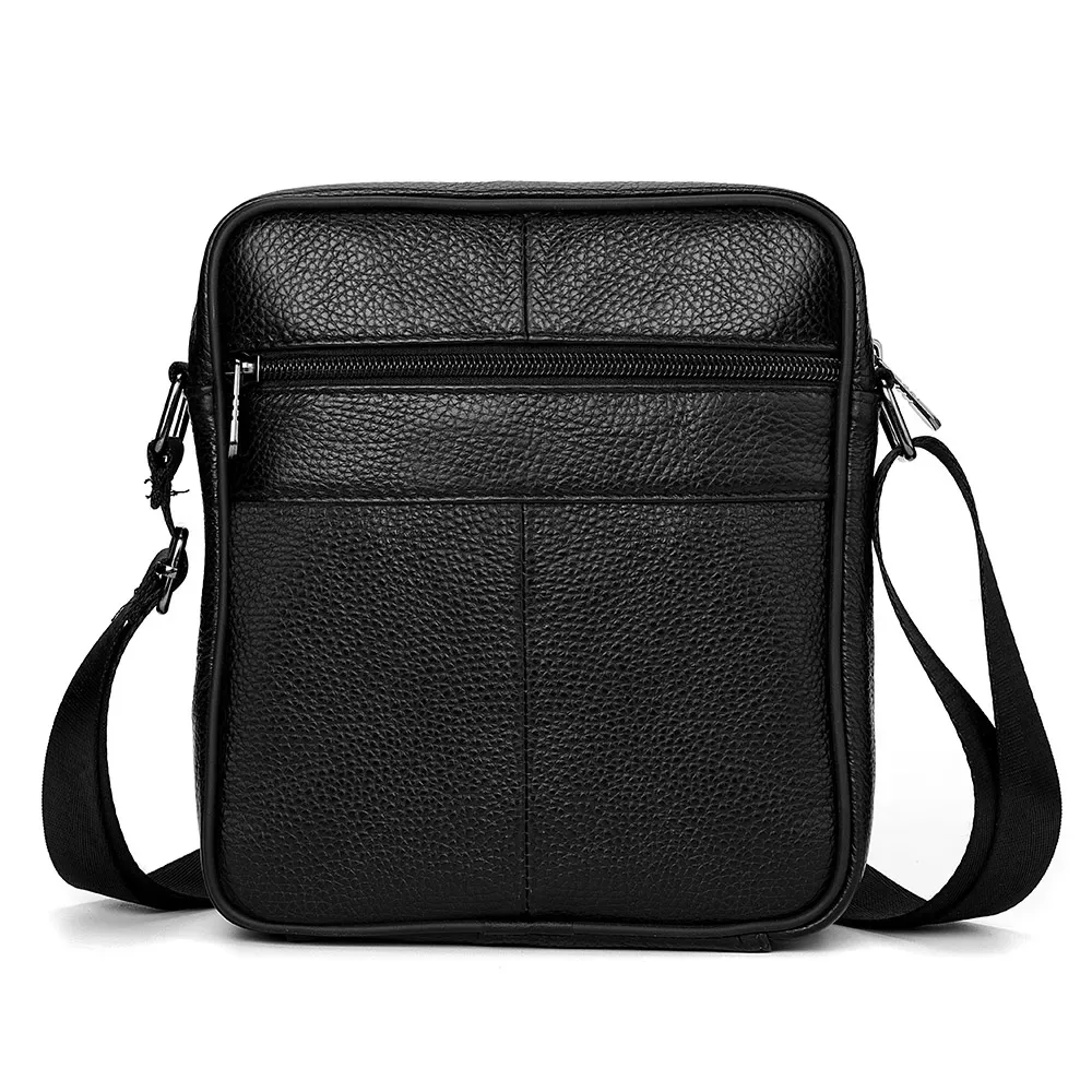nouveau sac à bandoulière pour hommes d'affaires décontracté bracelet en cuir pour hommes sac latéral de courrier noir pour sac de voyage postier pour hommes