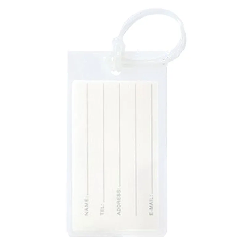 étiquette bagage pvc transparent couleur varies voyage identification valise information nom téléphone adresse email lot cinq pièces
