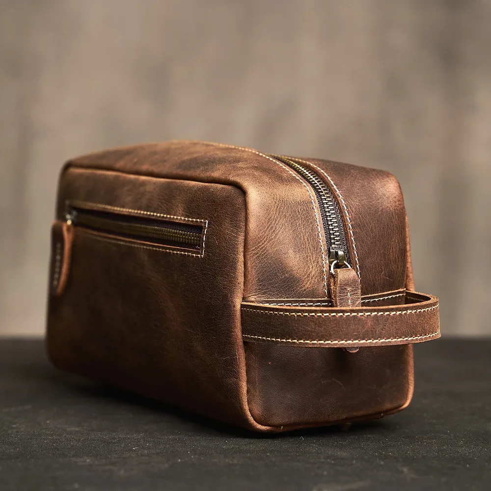 grand sac à cosmétiques de voyage en cuir véritable pour femmes, organisateur de maquillage, trousse de toilette féminine, trousse de maquillage, pochette de rangement, ladybox
