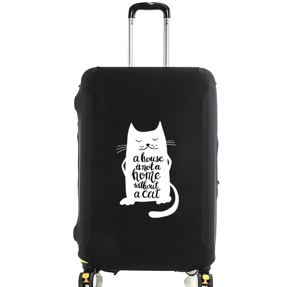 juste de bagage unisexe avec motif de série d'images blanches, sacs à poussière élastiques, valise à roulettes, étui à la mode, accessoires de voyage, 18 "-28"