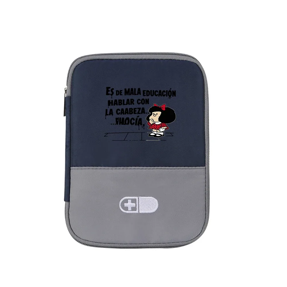 sac de rangement médical portable à grande capacité avec motif de dessin animé mafalda, idéal pour la maison, les voyages et les déplacements professionnels