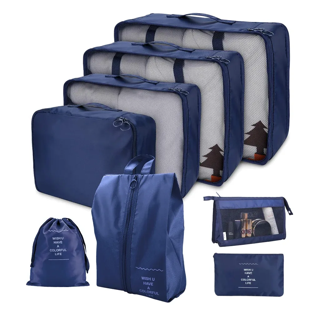 organisateur voyage sacs rangement oxford doux polyvalent transparent respirant fermeture éclair durabledurable pliable transport facile conception boucle empilable vêtements