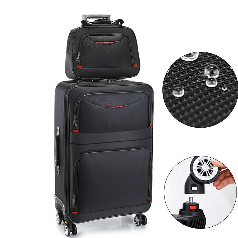 valise de voyage grande capacité, sac à roulettes imperméable en oxford, roulettes universelles, 20 pouces, bagage cabine