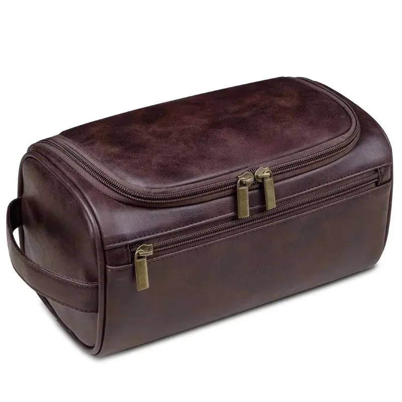 trousse de toilette suspendue à motif personnalisé, sac de lavage portable classique pour articles de rasage et soins de la peau, idéal pour les voyages d'affaires quotidiens