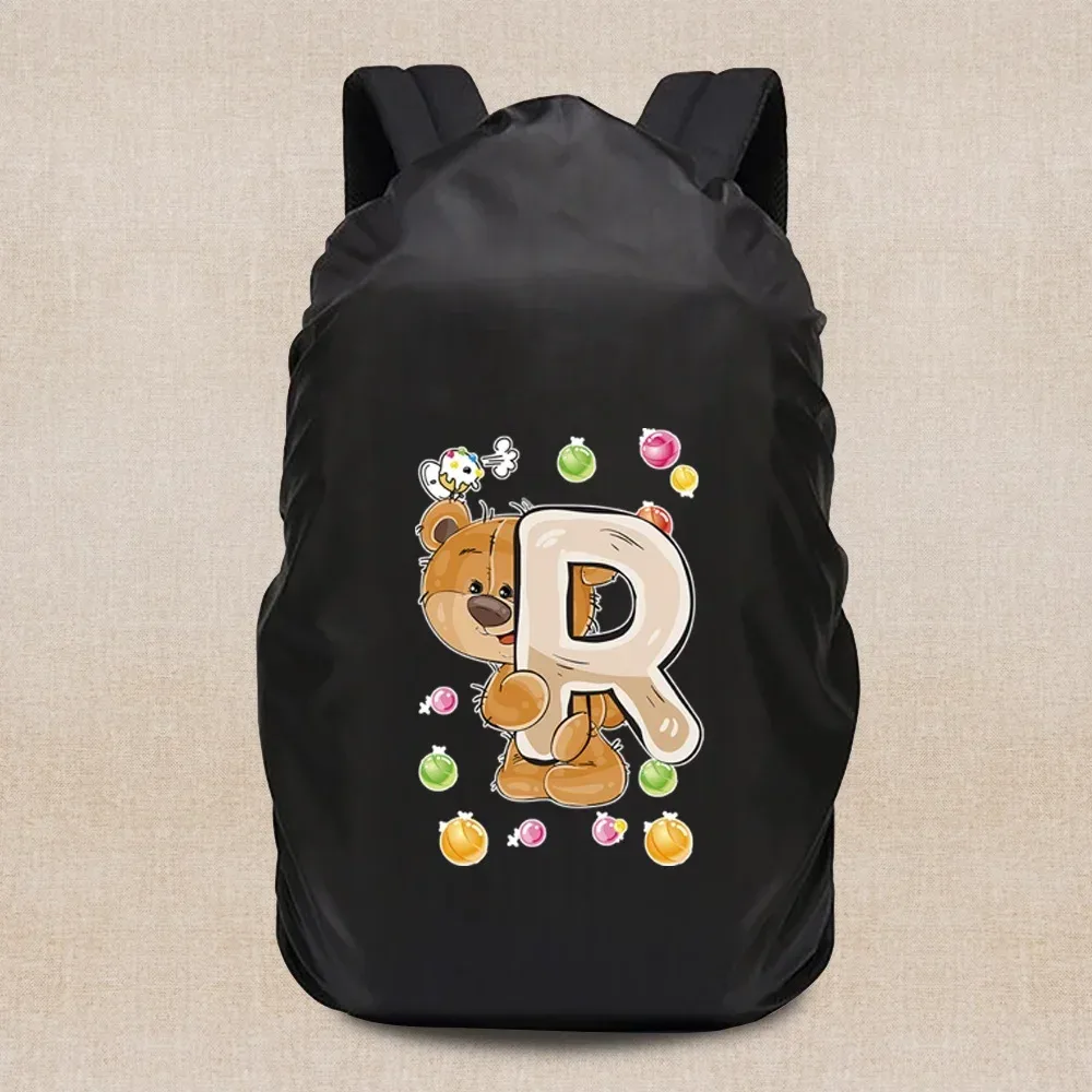 housse de pluie portable légère, housse de voyage série ours 20-70l, sac à dos de camping, étanche à la poussière, accessoires de voyage