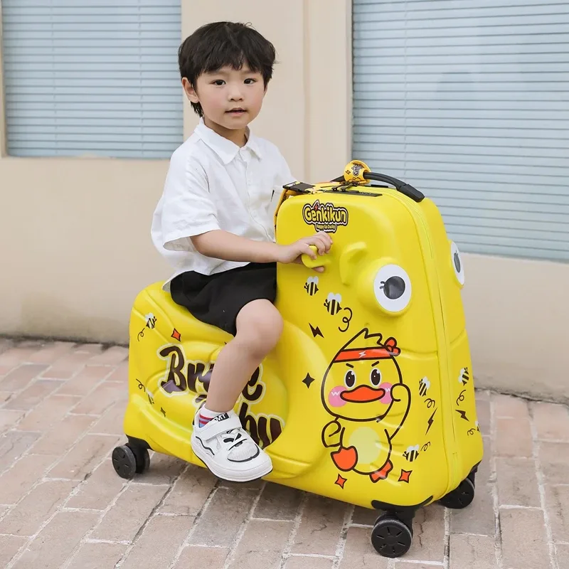 joli bagage d'escargot pouvant être monté, boîte à roulettes pour enfants, roue universelle féminine, valise de 20 "24", remorque de voyage en alliage d'aluminium