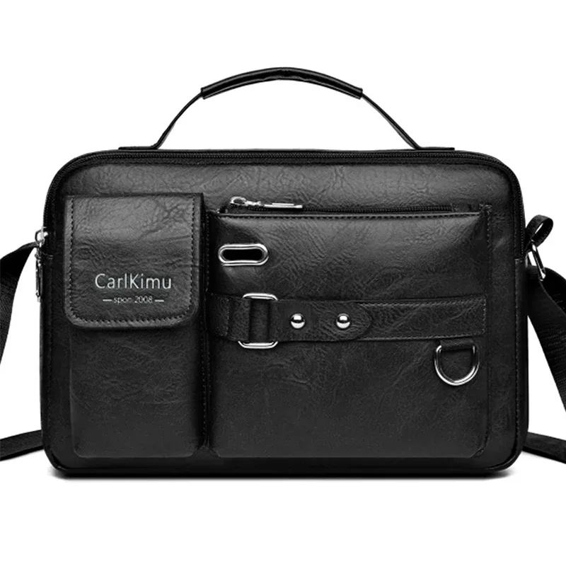sac messager rétro pour hommes avec conception étanche, mallette pour ordinateur portable de grande capacité pour le travail de bureau, les voyages et l'école