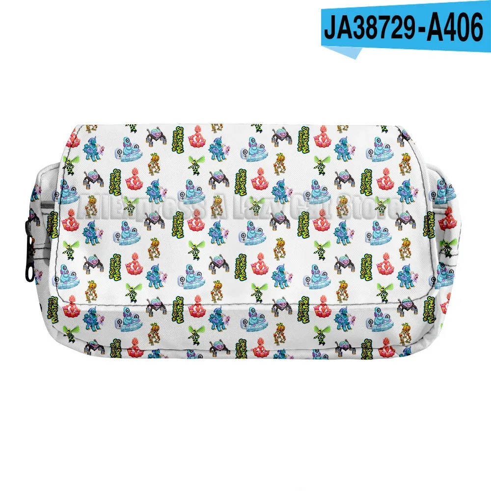 my singing monsters stuffed horror game trousse à crayons pour étudiants, grands sacs à stylos, boîte de rangement, garçon, fille, enfant, école, fournitures de papeterie
