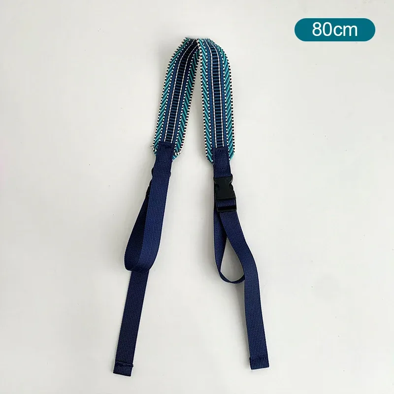 sangles de sac à bandoulière réglables d'inspiration sportive ; accessoires de sac en nylon brodés unisexe avec bouton de traction.