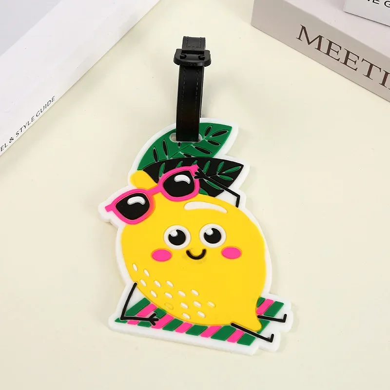 étiquette bagage gel silicium couleurs variées formes animales motifs mignons voyage usage identification bagages
