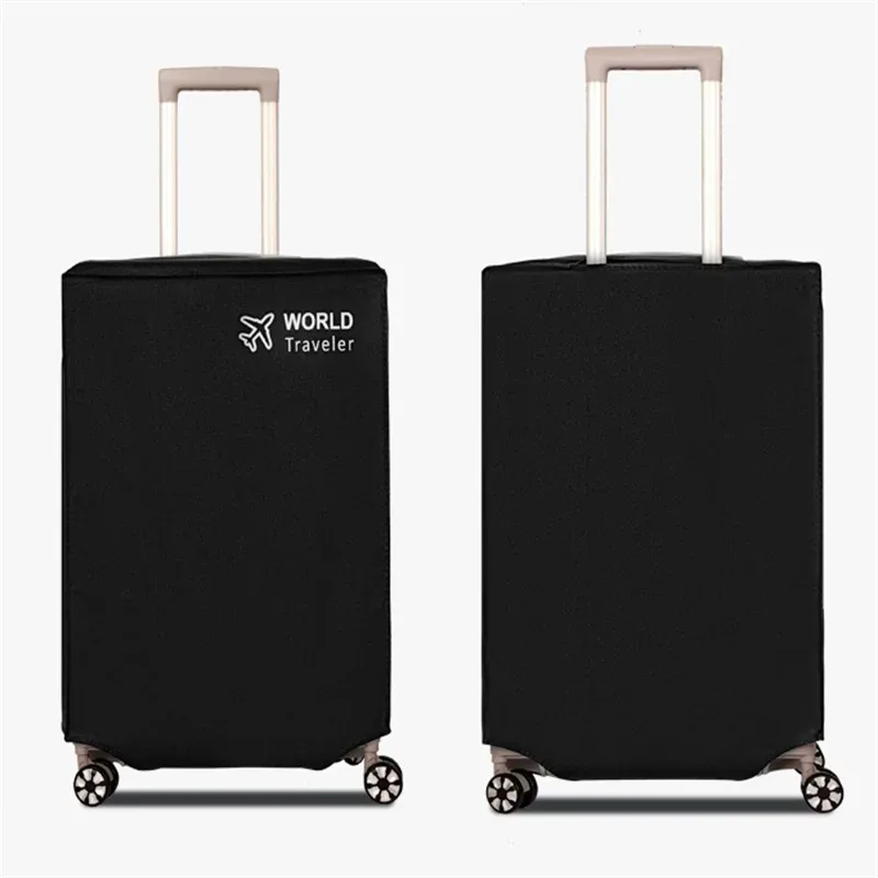 housse de protection noire anti-rayures pour bagages, 20/24/26/28/30 pouces, non tissée, anti-poussière, valise à roulettes, résistante à l'usure