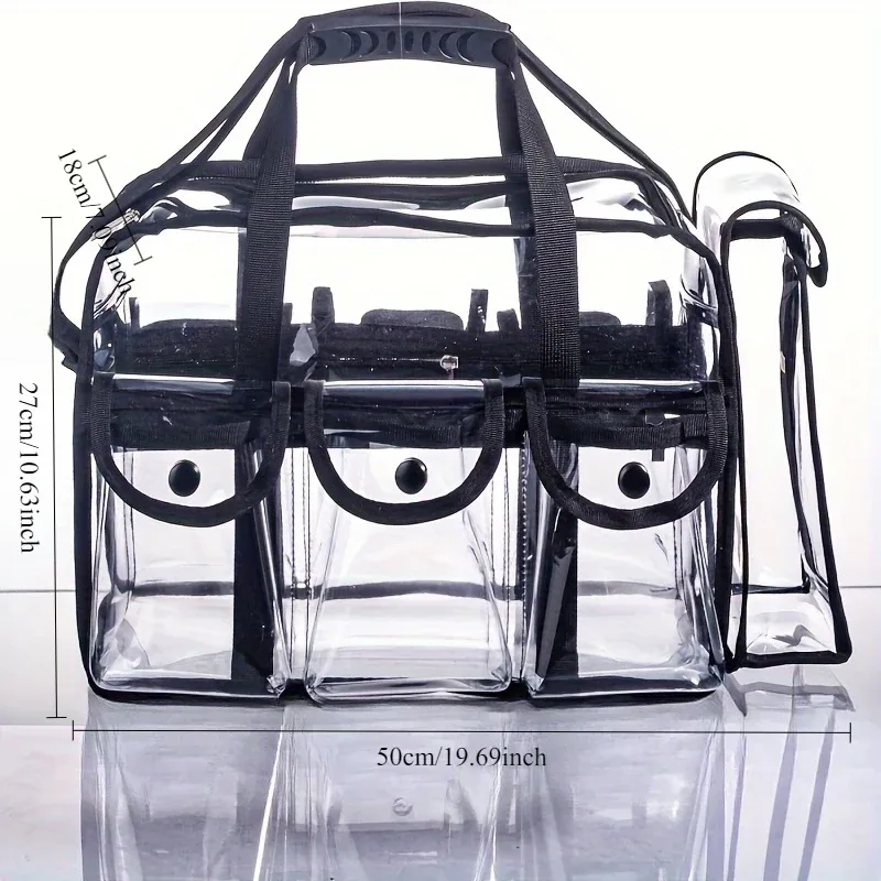 sac à cosmétiques transparent en pvc, étanche, grande capacité, organisateur de voyage, multifonctionnel, plage, natation, rangement, fourre-tout à bandoulière