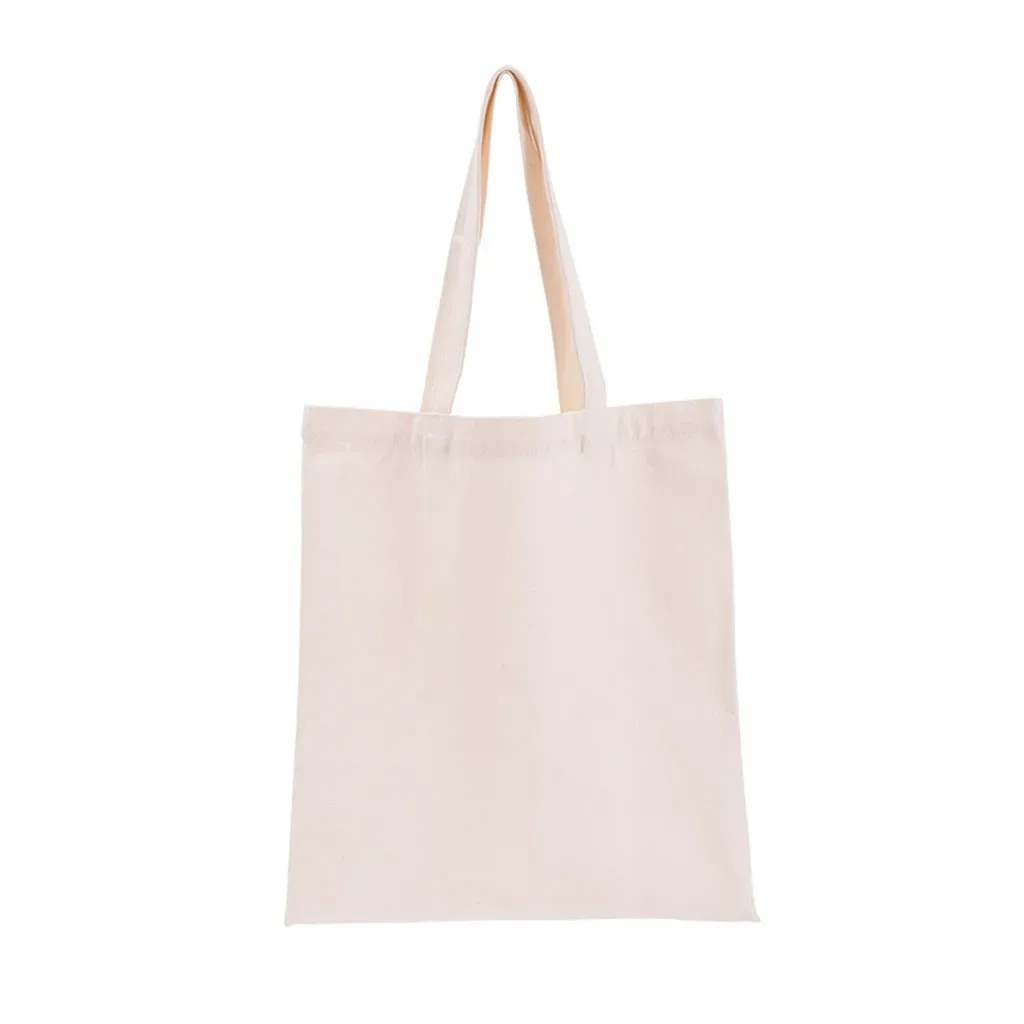 sac fourre-tout en toile naturelle vierge, sac en coton pour la sensibilisation écologique, les sorties décontractées et le shopping quotidien
