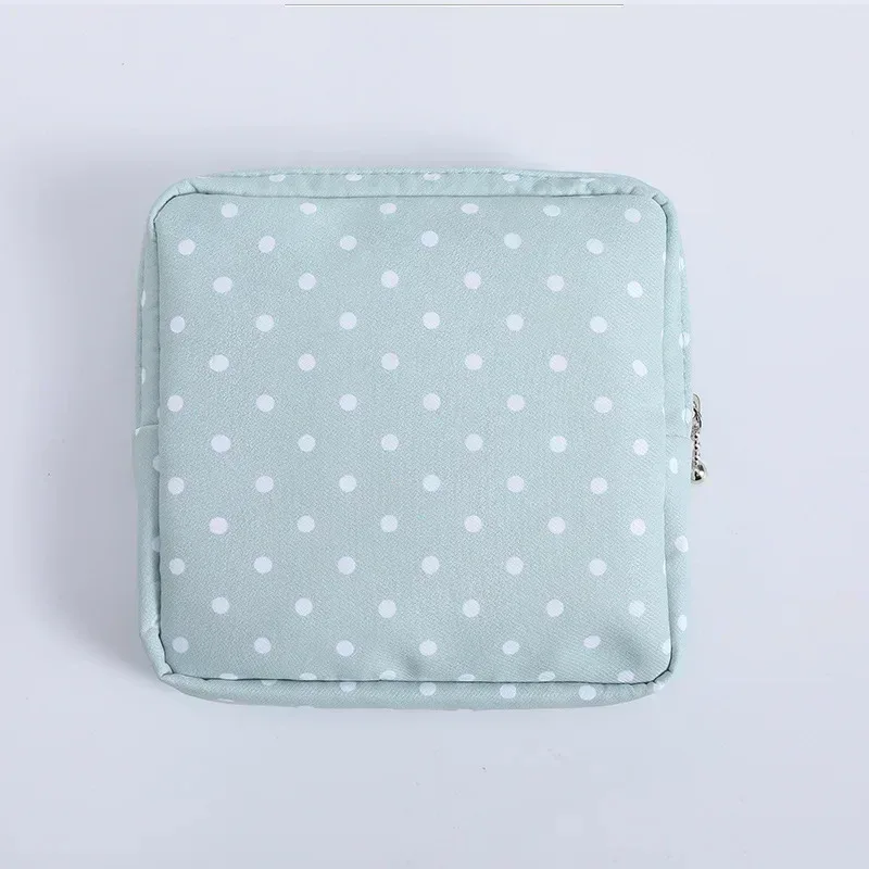 trousse toilette cosmétique coton point vert jaune rouge marron violet noir bleu kaki beige gris voyage maquillage