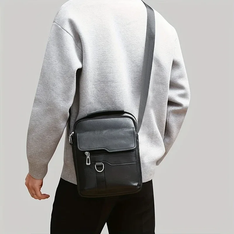 sac à bandoulière multi-usage pour homme, idéal pour le travail, sacoche en pu avec poignée, sac à dos professionnel décontracté