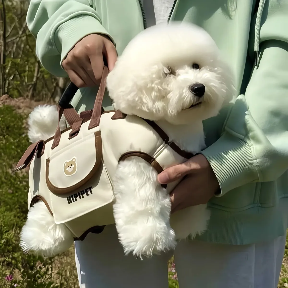 sac à dos de transport multifonctionnel et portable, sac à dos pour chien à double épaule, sac de transport pour animaux de compagnie à porter en bandoulière, sac respirant pour animaux de compagnie d'extérieur