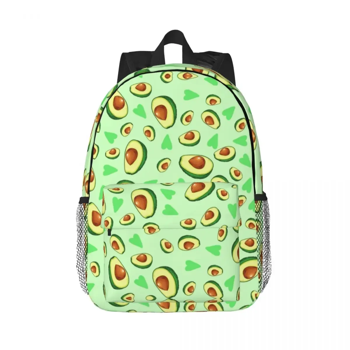 sac à dos à motif léopard avocat vert pour hommes et femmes, cartable pour étudiants, convient aux sacs pour ordinateur portable 15 pouces