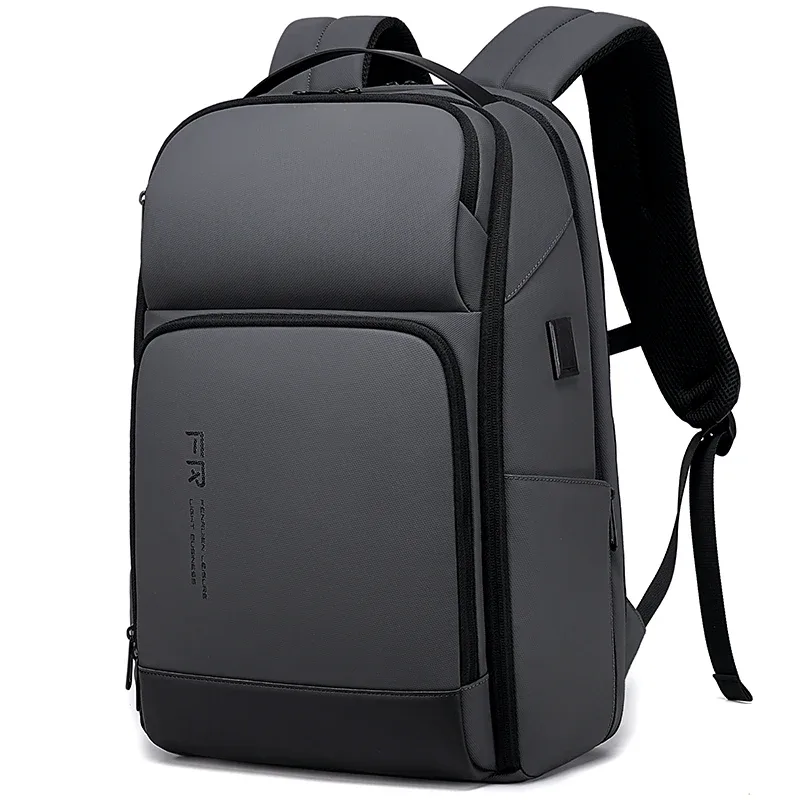 fenruien-sacs à dos d'affaires étanches pour hommes, chargement usb, convient pour ordinateur portable 15.6 pouces, voyage, grande capacité, 35l