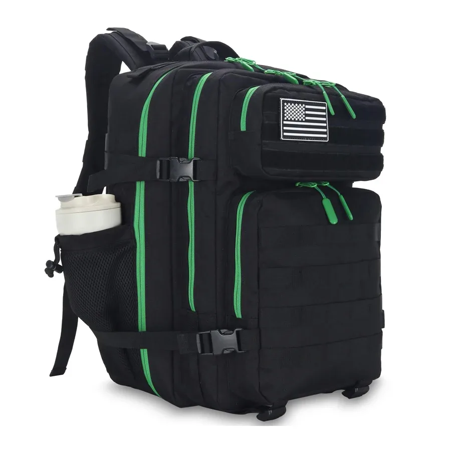 lhi 45l sac à dos tactique pour hommes et femmes grand athlète sac de sport sports de plein air randonnée survie sac à dos avec porte-bouteille
