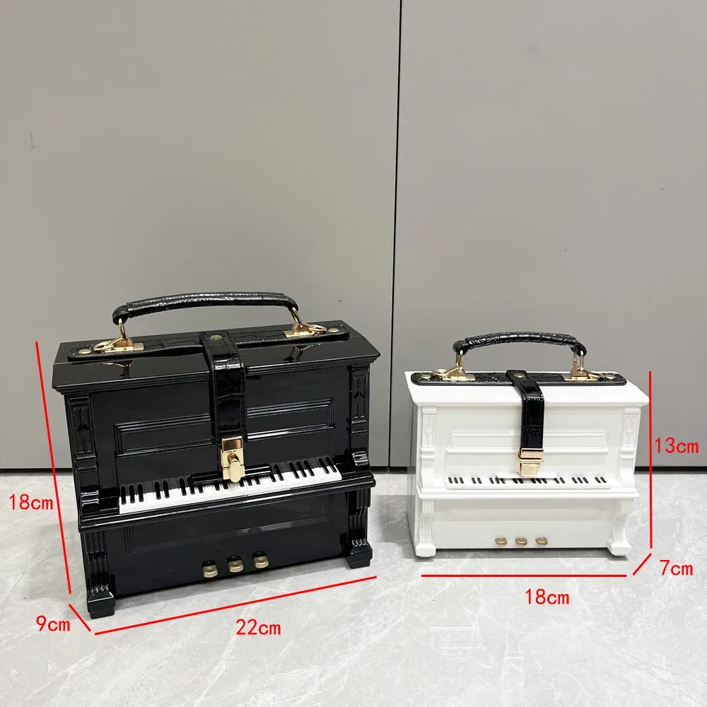 sacs à main et sacs à main de luxe pour femmes, sac à bandoulière en forme de piano, sacs faits à la main, sacoche, sac de banquet