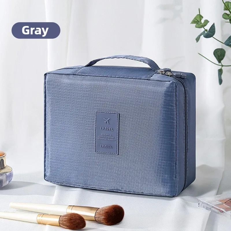 grande trousse de toilette pour femmes, sac de voyage imperméable pour cosmétiques, organiseur de maquillage avec ouverture facile, étui de rangement beauté