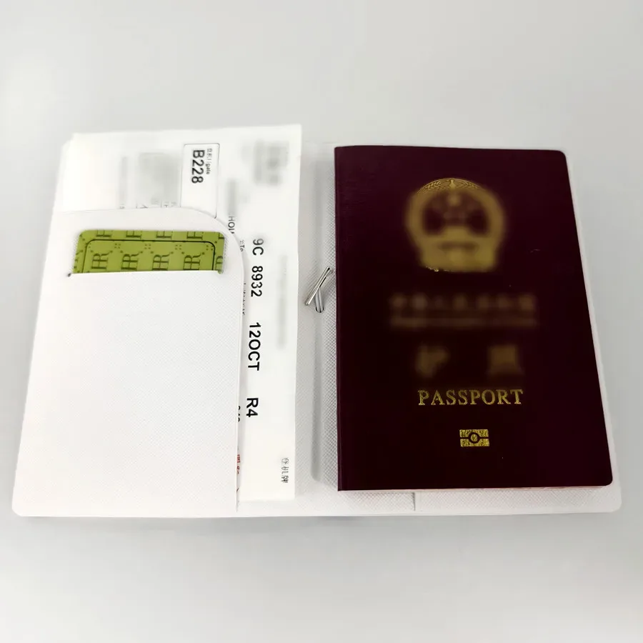 sac de passeport multifonctionnel chat mignon, clip de passeport de voyage imprimé, étui de protection pour documents en pu, housse, accessoires de voyage