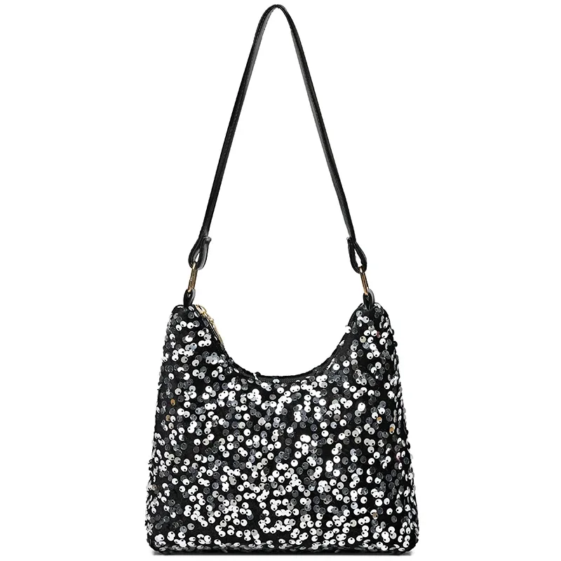 sac à main tendance et populaire pour femmes, de style coréen, orné de paillettes - petit sac polyvalent à porter à l'épaule