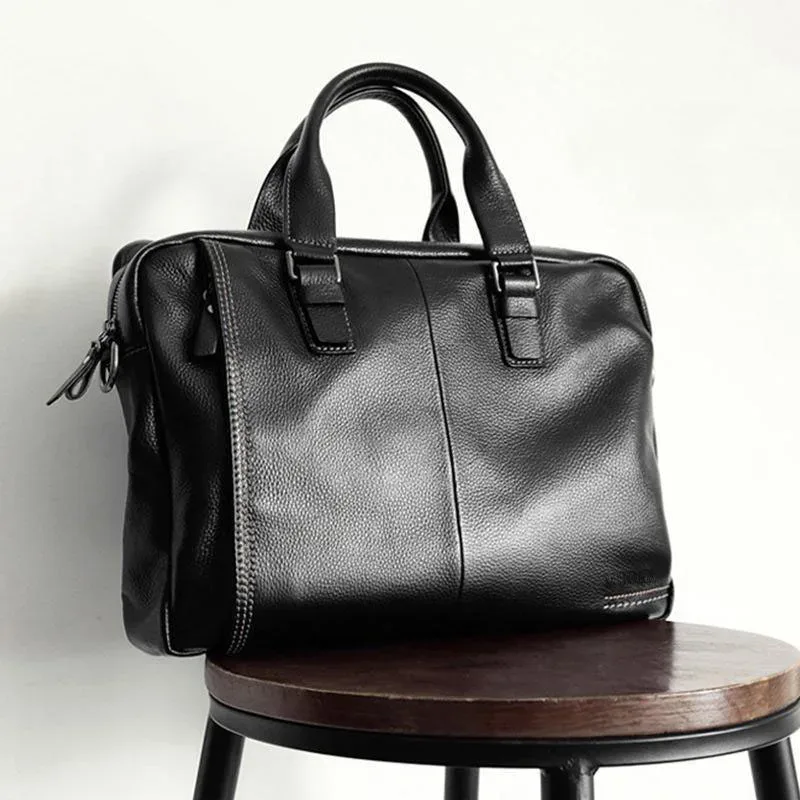 sac à main d'affaires en cuir de vache de haute qualité pour hommes, sac à bandoulière 100% mallette en cuir véritable pour hommes, sac à bandoulière pour les déplacements