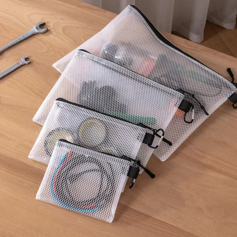 sac de rangement de maquillage transparent imperméable portable, sacs à documents, pochette pour femmes, sac de rangement pour pinceaux de maquillage, étui organisateur de cosmétiques, 1 pièce