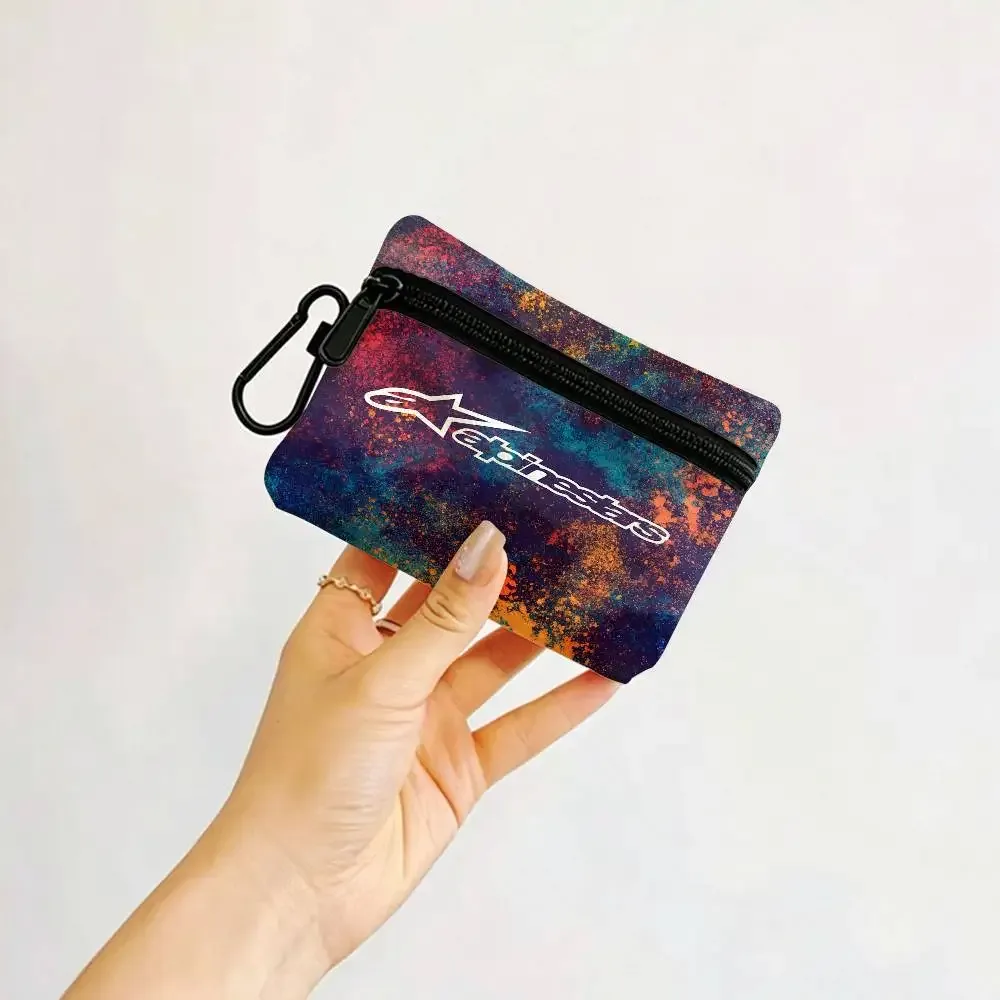 petite pochette multifonctionnelle en tissu oxford avec logo alpinestars, avec crochet, mini porte-monnaie, sac de rangement pour écouteurs