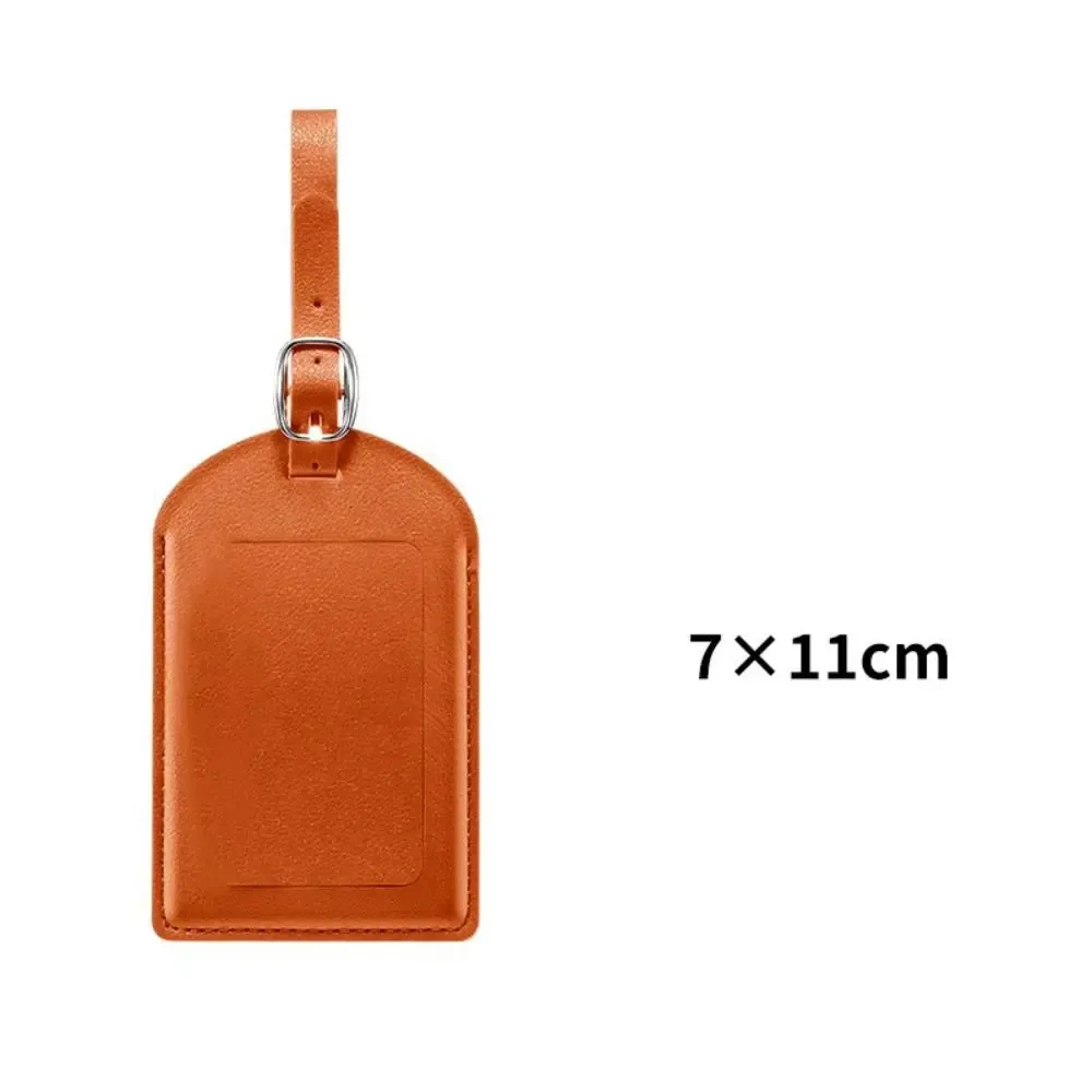 étiquettes de bagage en cuir pu pour femme, étiquette d'adresse de valise durable, étiquette de sac d'embarquement créative, anti-perte, haute qualité