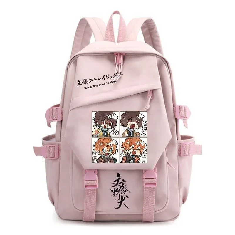 sac à dos anime bungo stray dogs cartoon, cartable pour adolescents, cartable pour hommes et femmes, mode cosplay, ordinateur portable, voyage en plein air, mochila