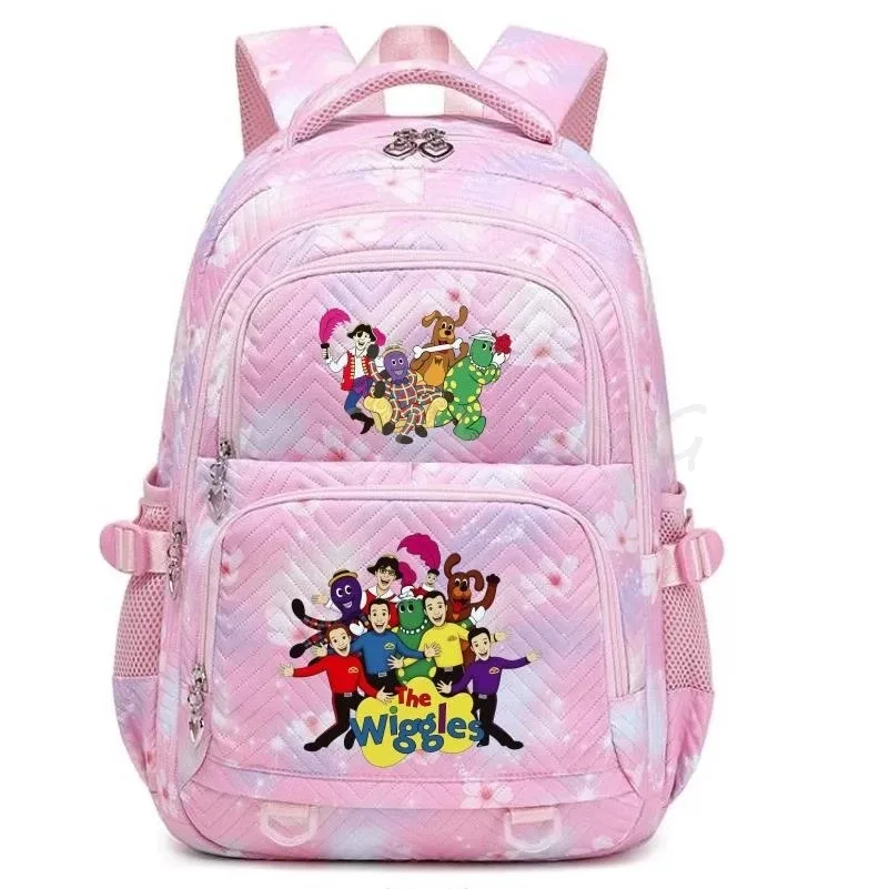 sacs d'école imprimés en 3d the wiggles, sac à dos d'école pour filles et adolescentes, sac à dos de voyage pour étudiants, sac à dos décontracté à la mode pour ordinateur portable