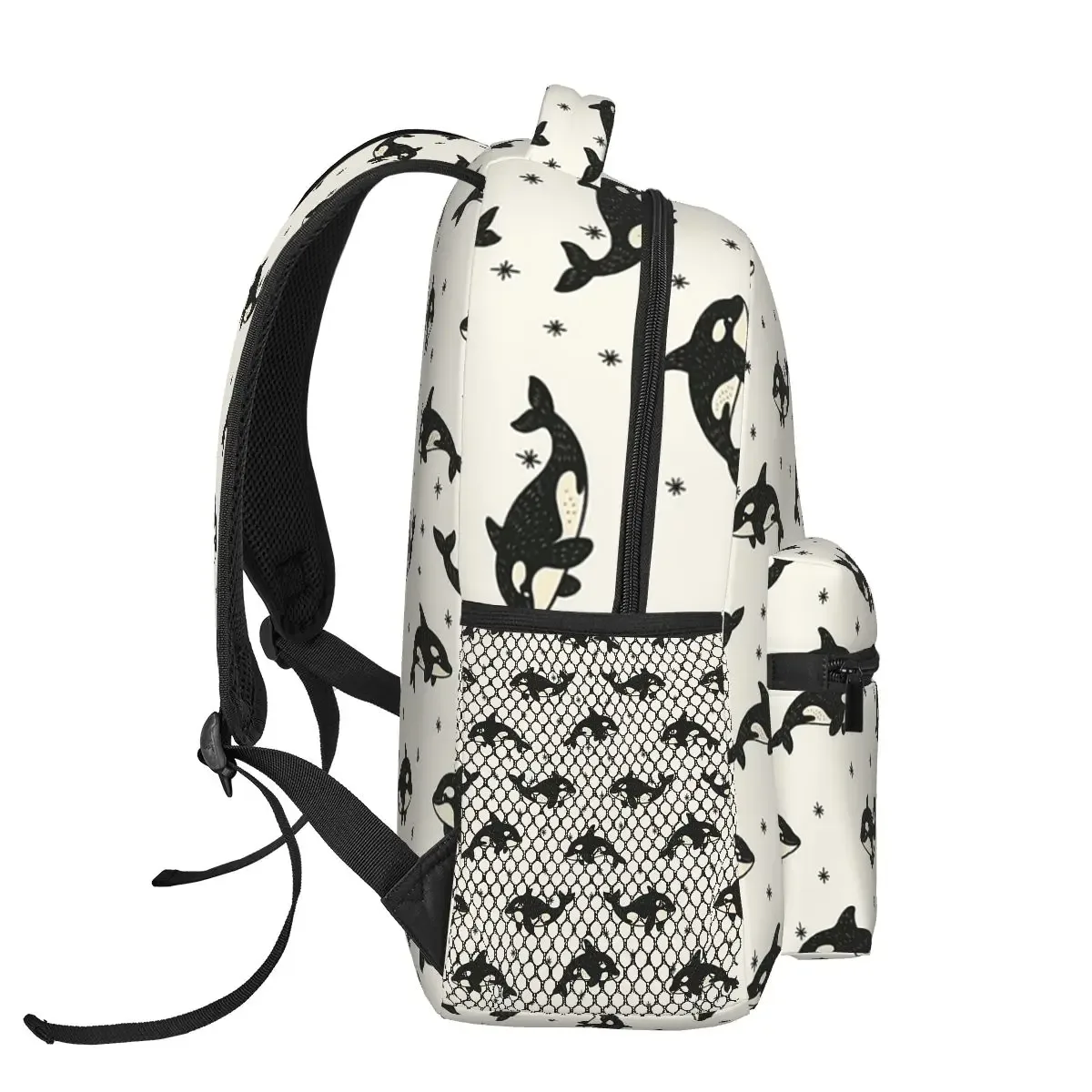 sac à dos pour étudiants à motif orca, sac d'école, sac à dos de randonnée, sac de voyage pour garçons et filles, sac à dos à la mode, sacs à bandoulière