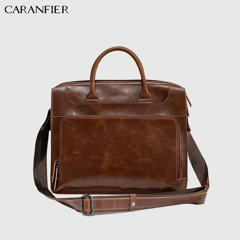 porte documents cuir verni marron noir voyage bandoulière simple usure organisation homme compact casual vintage business