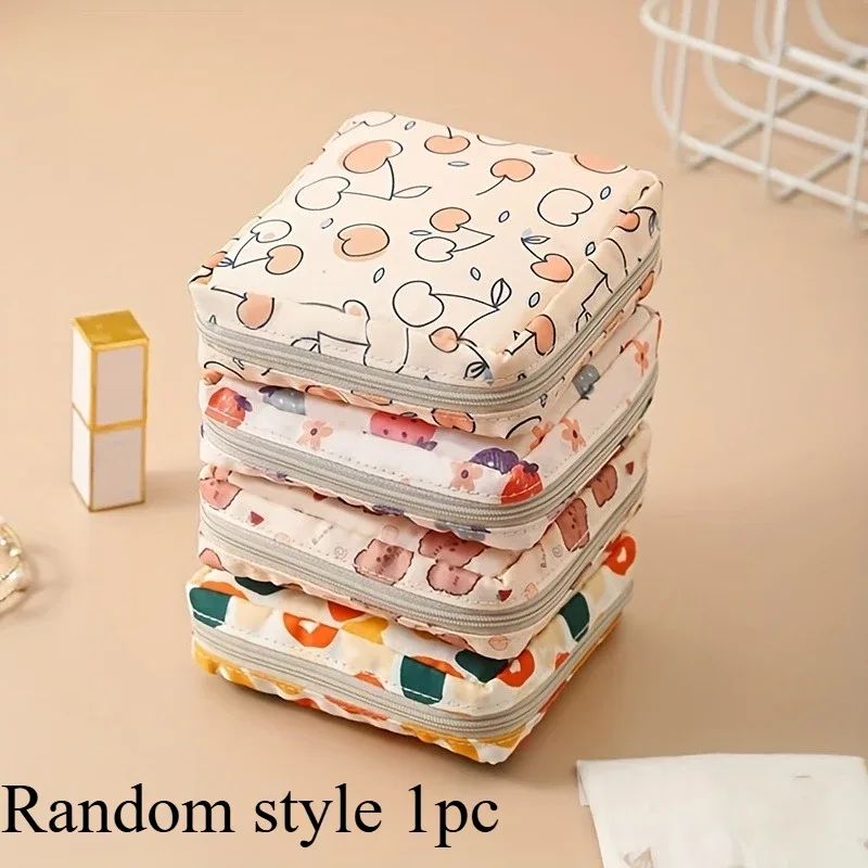 sac de rangement pour serviettes hygiéniques à imprimé chic et grande capacité - organisateur léger et multi-usages pour bonbons et articles essentiels